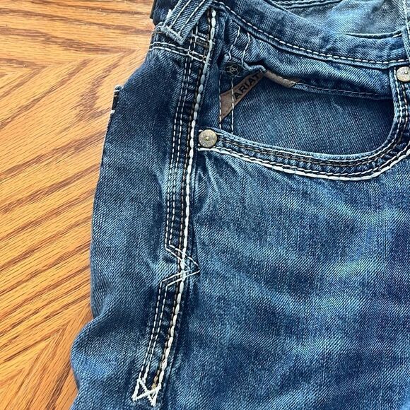 Ariat Men's Blue Relaxed Boot Cut Jeans - Picture 4 of 7